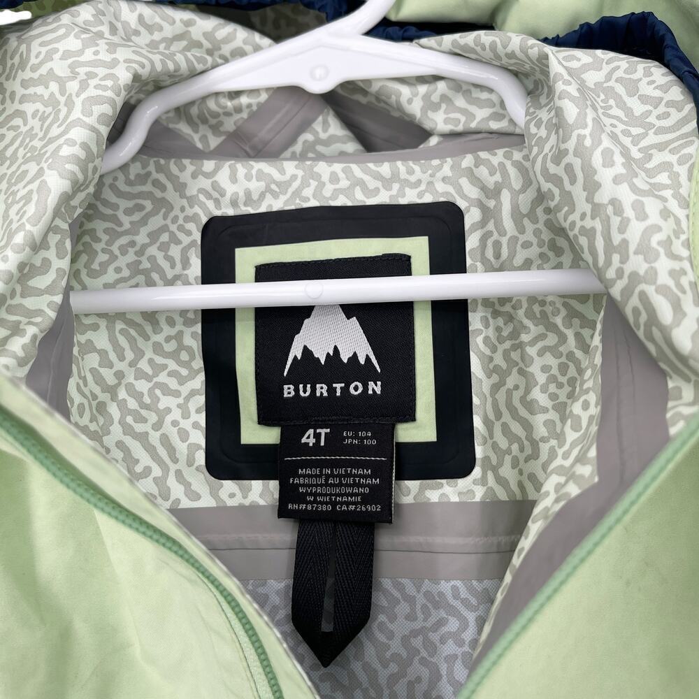 Toddlers' Burton Veridry 2.5L Rain Jacket Size 4T Gleam / Dress Blue Hiking Kids - Picture 6 of 8